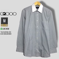 KEMEJA MEN'S STRIPED SHIRT G2000 GRAY WHITE SIZE M