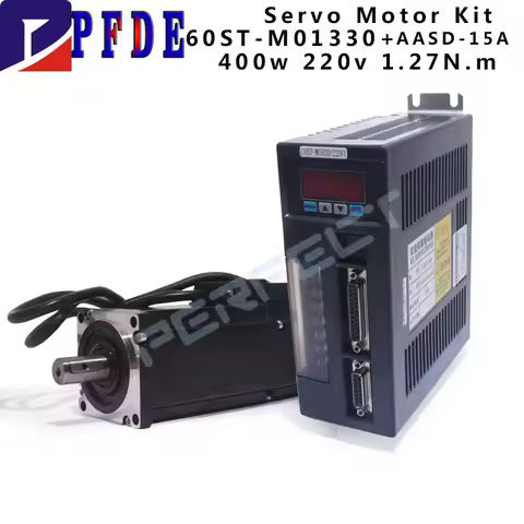 400W 60ST-M01330 220V AC Servo Motor 3000RPM 1.27N.M. Single-Phase Servomotor Ac Drive Permanent Mag