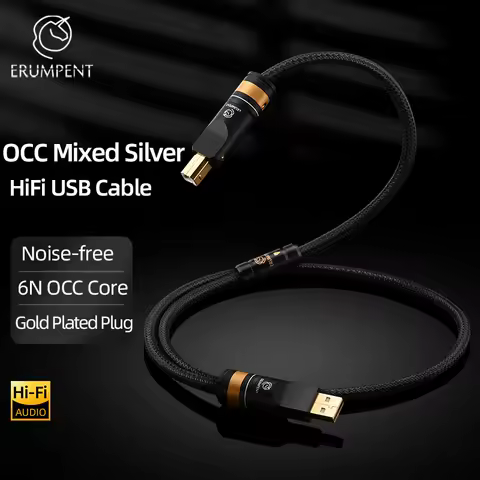 HiFi USB Audio Cable OCC Type A to Type B Cable Type C to Type B for Computer Sound Card Decoder