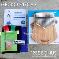GECKO Kalimba 17 Keys SOLID Camphorwood Kalimba Mbira Piano K17CAS