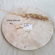 8K Real Gold Newborn Earrings 375% Kids Earring