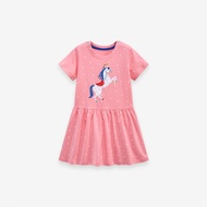 Váy Công Chúa Tay Ngắn Cotton Nguyên Chất Little Maven Mùa Hè Mới Cho Bé Gái Váy Trẻ Em Thời Trang V