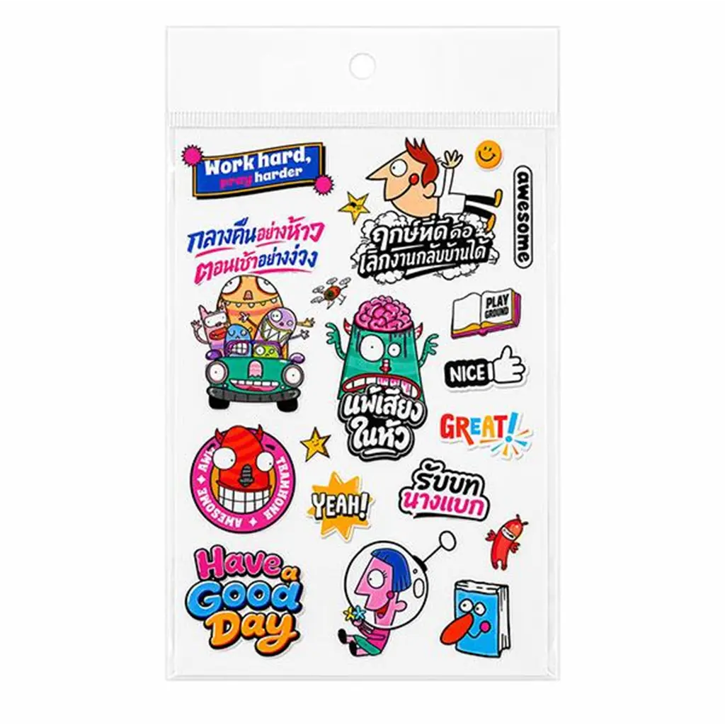 PG1-สติกเกอร์ : Play Ground-1A A6 PP Sticker (PG1A-A6-PP-STK-W10) W10.5xH14.8 cm.