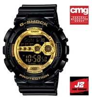 GD-100 Series นาฬิกาข้อมือผู้ชายของแท้ สีดำขอบทอง กับ G-SHOCK GD-100GB-1D อุปกรณ์ครบทุกอย่างพร้อมใบร