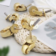 Brass Universal Caster Heavy Silent Pulley Table Leg Dining Table Sofa Furniture Piano Screw Hub 7cm
