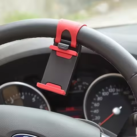 1pc Car Phone Holder, Car Steering Wheel Phone Holder, Mobile Phone Holder, Lazy Phone Holder. car h