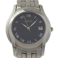 【日本直送】Gucci GUCCI 手錶 5500M 不鏽鋼 黑色 石英 指針式顯示 黑面盤 女款【二手】