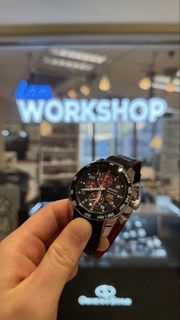 FC巴塞隆納紀念錶 SEIKO 計時皮帶錶 SNAE75P1