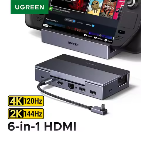 UGREEN 4K120Hz USB C HUB Steam Deck Docking Station 6-in-1 Type-C to HDMI 5Gbps USB-A/C PD100W 1000M