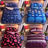 bedsheet 4 IN 1 KING SIZE QUEEN SIZE &amp; 2 IN 1 SINGLE BEDSHEET SET CADAR KATIL KING QUEEN SINGLE SIZE