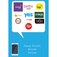 (PIN) Topup Direct Reload Murah Pantas Telco Celcom Maxis Digi Umobile Tunetalk XOX Yes