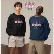 LUCKY 777 V2 || HOOWII LONG SLEEVE Fleece 50% Cotton 50% Fabric Unisex Graphic Design K200376