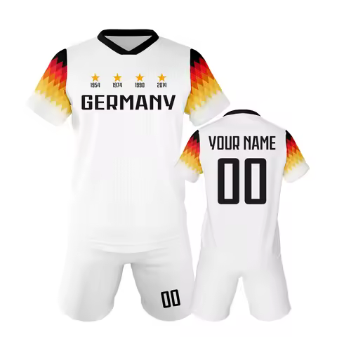 Custom Kids Soccer Jersey Germany Football Shirt with Personalized Name and Number School Team Club 