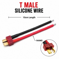 Rc T connector Dean connector for RC batteries 10cm 14awg wire