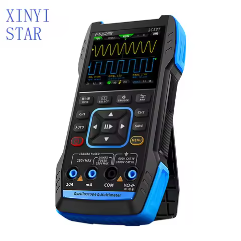 2C53T 2pcs 10X Probe 3 In1 Oscilloscope Multimeter Signal Generator 50MHz Bandwidth 250MS Rate Dual 