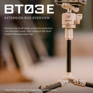 TILTA TT-BT03E-FB Tabletop Ball Head with 1-Stage Carbon Fiber Tripod Legs (3KG) Compatible with Man