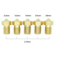 E3D copper nozzle M6 thread 0.25 0.35 0.2 0.3 0.4 0.5 0.6 0.8 1 mm - 1