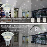 WSMCN GU10 LED Bulb 7W 5000K Daylight Dimmable Stepless and 3-Way Dimming Function 2-in-1, 4-Pack, 7