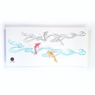 錦鯉逐浪手環彩色紋身貼紙香港刺青師原創手繪設計持久防水防敏感