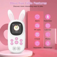 32GB Music MP3 Player for Kids, Cute Bunny Kids Music MP3 Player with BT MP3 & MP4 Players with Spea