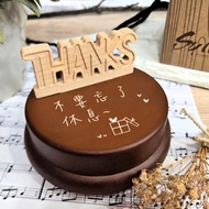 Thanks原木立體裝飾音樂盒 - 客製化