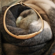 老又好 真品  Christian Dior 刷金萊茵石項鍊 N834