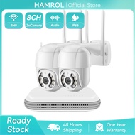 Hamrol New 8CH Wireless CCTV System Mini NVR 3MP HD PTZ IP Camera WiFi Security System Audio Video S