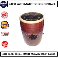 Gelasan Aduan Senar Matot Strong String Brazil 0.22 6000 Yard Tarik Jepret Bahan Putih Layangan