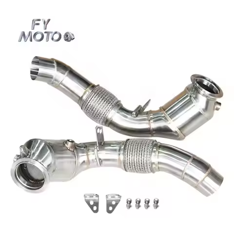 Exhaust Downpipe for BMW F10 F12 F13 M5 M6 High Flow 76mm S63 Engine M PERFORMANCE