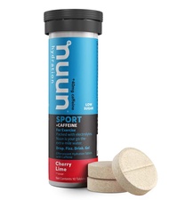 Nuun Sport + Caffeine: Electrolyte Drink Tablets, Cherry Limeade, 1 Tube (10 Servings)