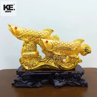 Golden Arowana Fish Statue For HomeDecor /health/ peace/ prosperity and wealth/Gift