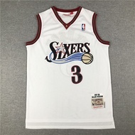 NBA Jersey Philadelphia 76ers  No.3 Iverson Iverson Jersey Sports vest Mesh white The New