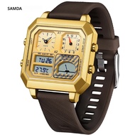 SANDA 6210 สายซิลิโคนแบรนด์ชั้นนํานาฬิกาอิเล็กทรอนิกส์สําหรับผู้ชายแฟชั่นเครื่องวัดอุณหภูมิอัจฉริยะส