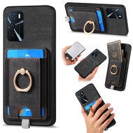 OPPO Reno  15 14 14F 15F 13F 10 12  pro  8T A79 A78 4G 5G PU Leather Ring Case with Magnetic Removab