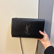 YSL Kate 中號魚子醬銀扣鍊包
