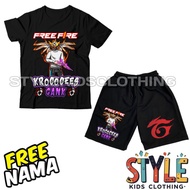Children's T-shirt Set Children's Pants Character Sg Rapper Kroco Cees Gank Free Name/ Children's T-