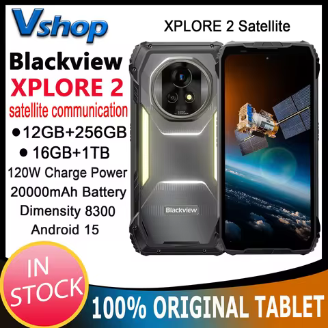 Blackview XPLORE 2 Satellite Rugged Phone 12GB+256GB 6.73" 120Hz Display Android 15 Dimensity 8300 M