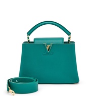 Louis Vuitton Emerald Green Taurillon Capucines BB Gold Hardware, 2022