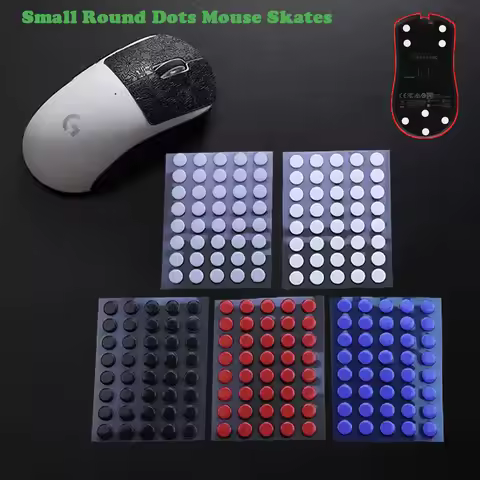 40PCS/sheet 6.5mm Diameter 0.8mm Thickness Small Round Dots Universal Mouse Feet Skates Pads for Mou