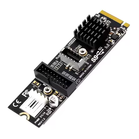 M.2 MKey PCIe To USB 3.1 Front Expansion Board TYPE C+19/20PIN M.2 PCIe To USB Adapter Converter Exp