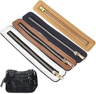 WADORN 5 Colors PU Leather Zipper, 7 Inch Woven Bag Metal Zipper 5pcs Metal Zippers Bulk Close End w