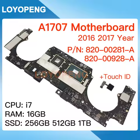 Original For MacBook Pro 15" A1707 Motherboard Logic Board with Touch ID 820-00281-A 820-00928-A 201