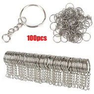 50/100/200pcs mạ bạc Móc khóa móc chìa khóa kim loại chia Móc Khóa Móc Treo Chìa Khóa Nhẫn đồ thủ cô