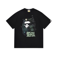 100% Cotton Summer Country Street Wear Top Japanese Korean Male APEA Halloween Limited Ape Head Mans