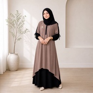 HAGIA Muslimah Long Dress with Split Outer ELEGAN