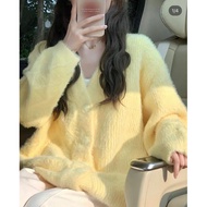 Yellow Chick woolJacket/ Light Yellow wool Cardigan