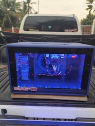 ลำโพง bluetooth 8 นิ้วโชว์อะคริลิคหลังเสียงกลาง yamaha 3 นิ้ว 4 ดอกเสียงแหลม hk2 นิ้ว 2 ดอกแบตเตอรี่