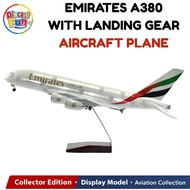46cm 1:160 Emirates Airlines Airbus A380 Diecast Airplane Model with Landing Gear Display Stand Airc