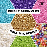 Cake Decoration Sprinkle 10gr ( Edible Cake Ingredients Springkel) Ball mix cake sprinkle