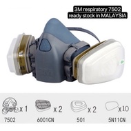 3m mask respirator 7in1 3M 7502 mask filter6001 Respirator Painting Spraying Face Gas Mask